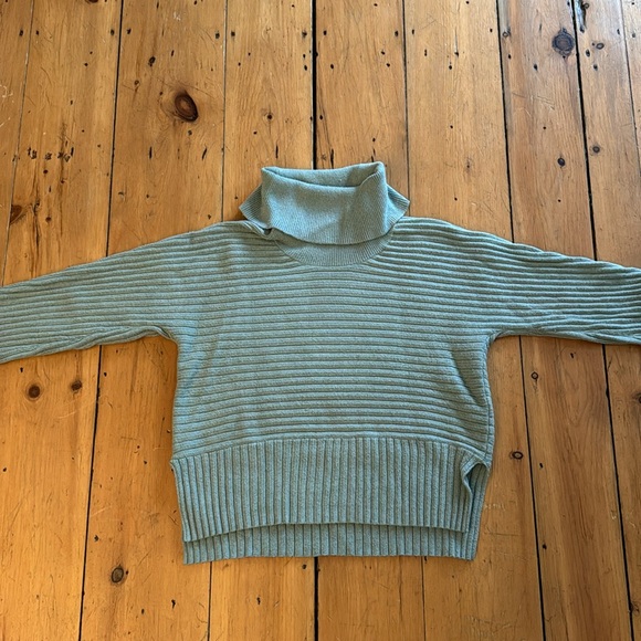Anthropologie Ribbed Turtleneck
Color: GREEN
Size: M Petite - Picture 3 of 7